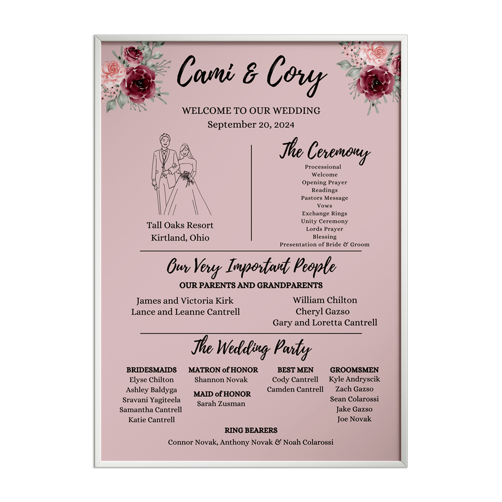 wedding sign design and print
