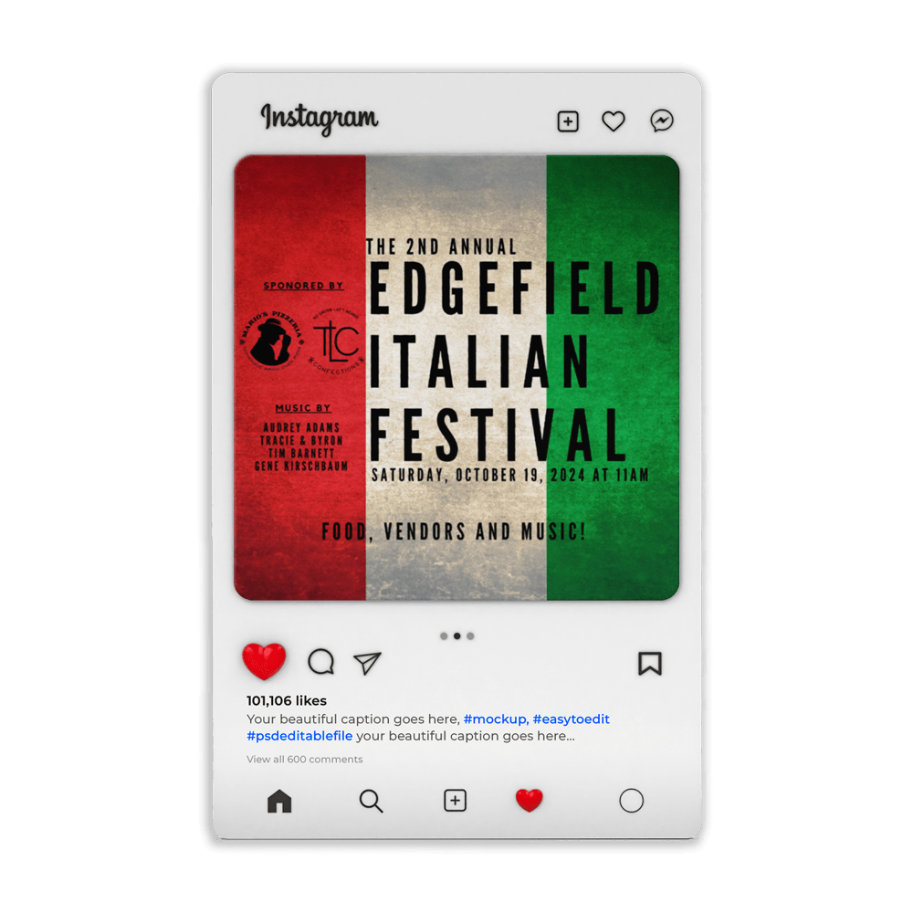 edgefield italian festival social media post deisgn