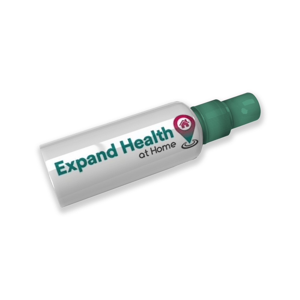 expand health spray bottle label design