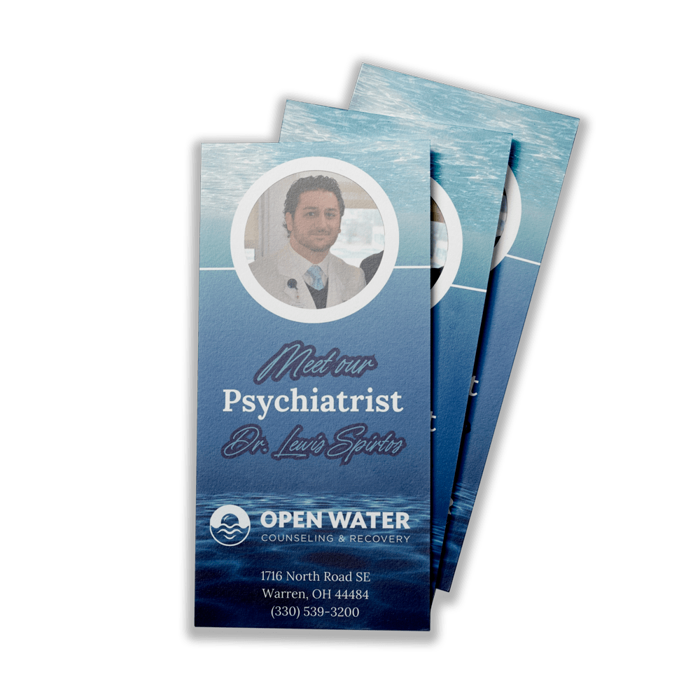 Open Water counseling and recovery flyer design and print
